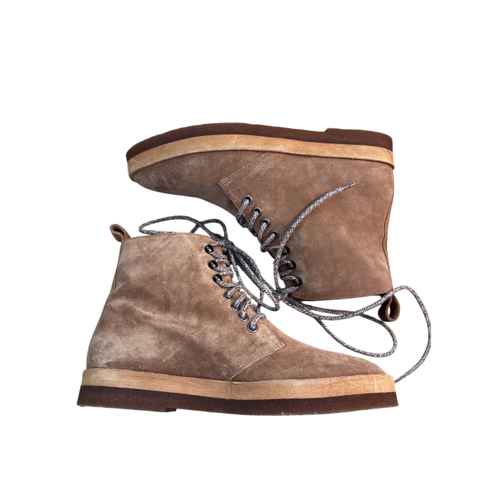 Jenni Kayne Canyon Suede Brown Lace Up Ankle Boots Made in Italy Size 37 US 7 - Picture 7 of 11